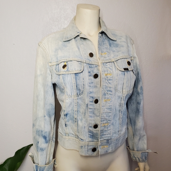 LEE Sanforized Denim Acid Wash Jacket USA 70s - Picture 4 of 12